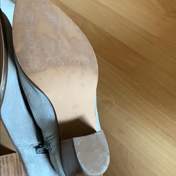 Grey suede booties - Picture 3 of 5